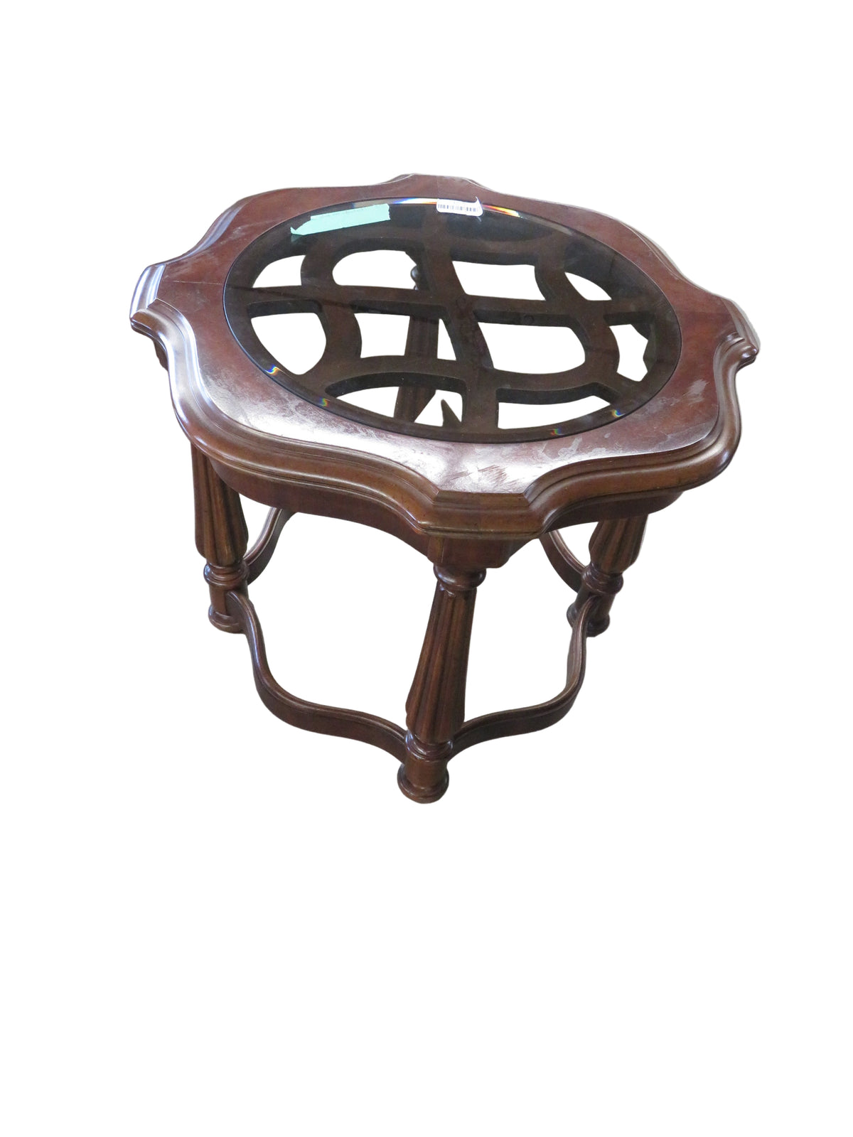 25"W x 25"D Round Table With Glass Top