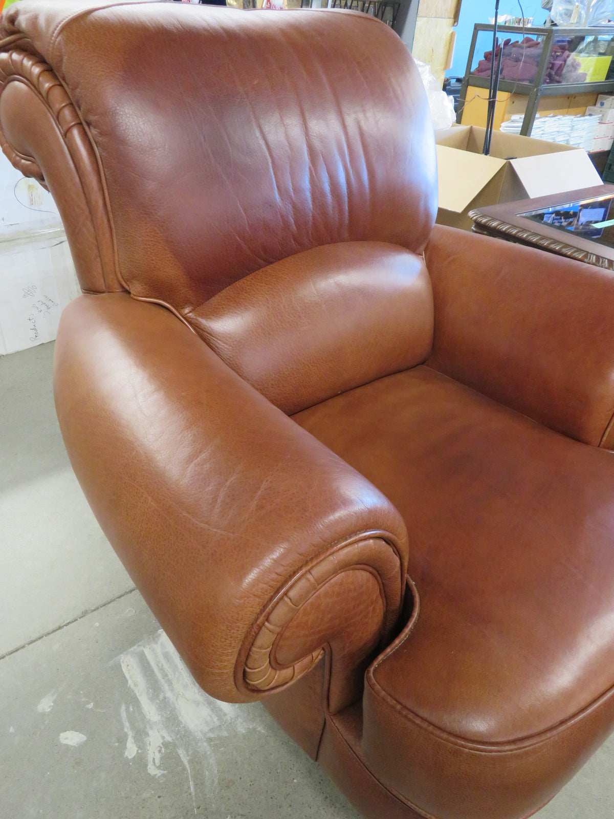 Brown Leather Armchair