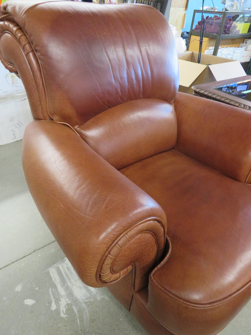 Brown Leather Armchair