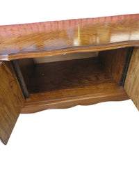 57"W Wooden Livingroom Table With Small Storage Drawer