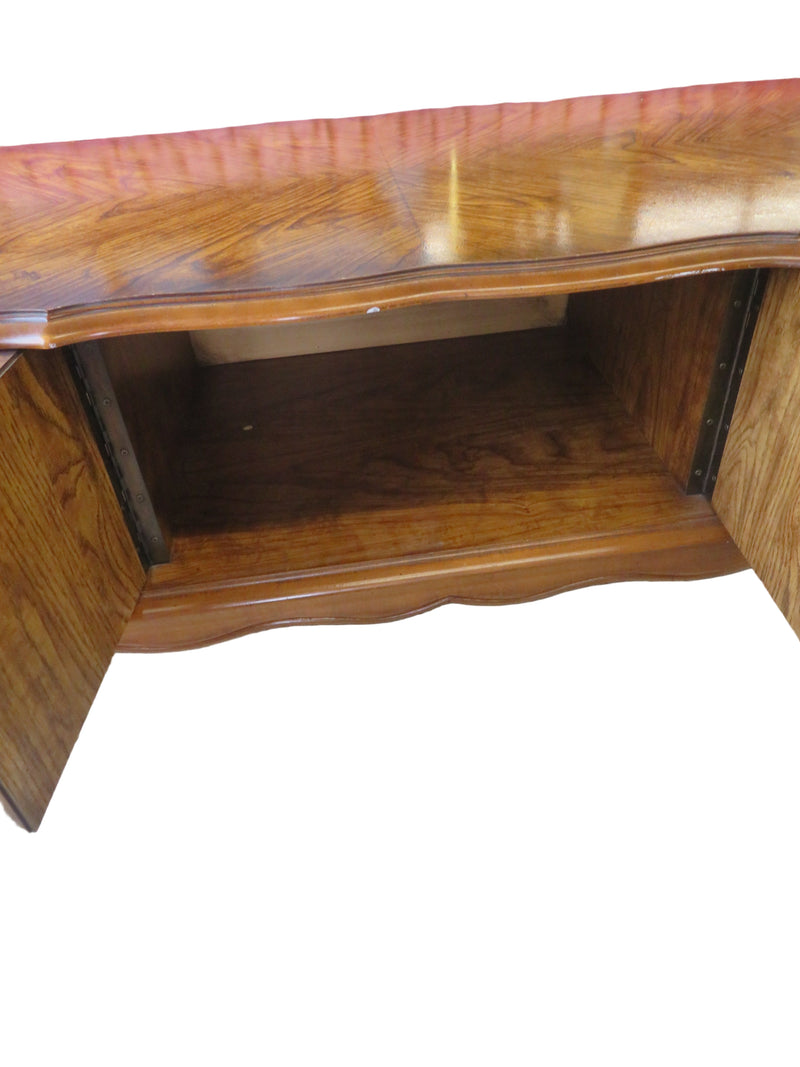 57"W Wooden Livingroom Table With Small Storage Drawer