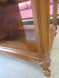 57"W Wooden Livingroom Table With Small Storage Drawer