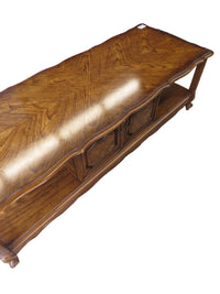57"W Wooden Livingroom Table With Small Storage Drawer