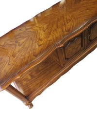57"W Wooden Livingroom Table With Small Storage Drawer