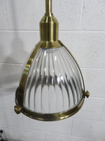 1-Light Chandelier with Polished Brass