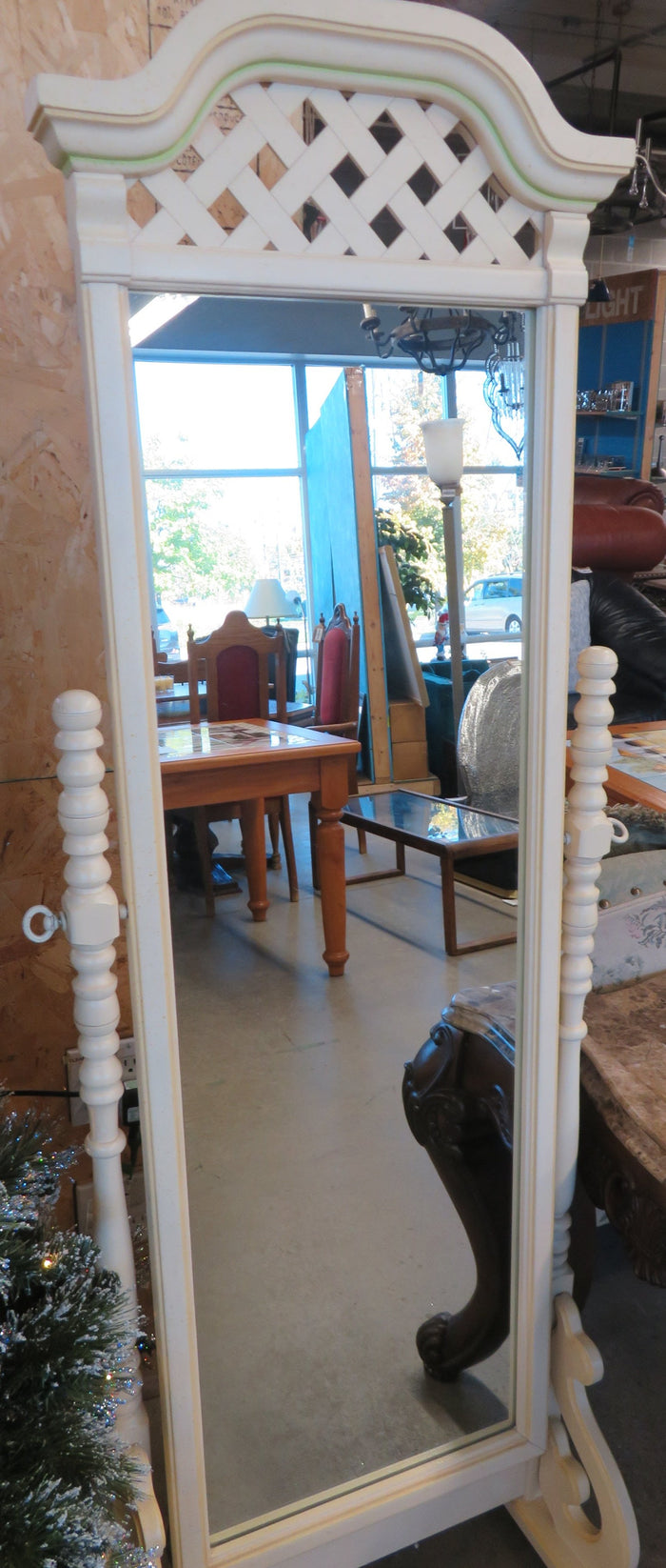 Cream Painted standing Mirror