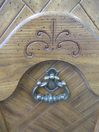 38"W Solid Wood Armoire with Two Hidden Drawers