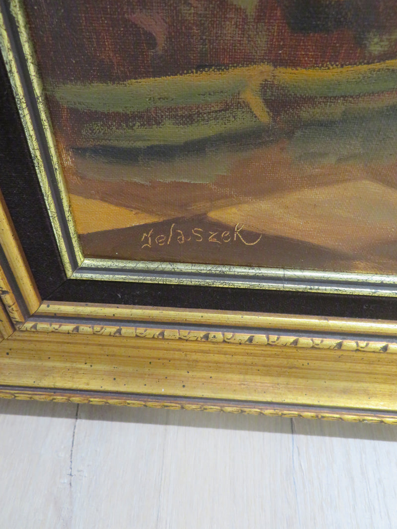43.5"W Ballroom Scene - Oil on Canvas - Framed