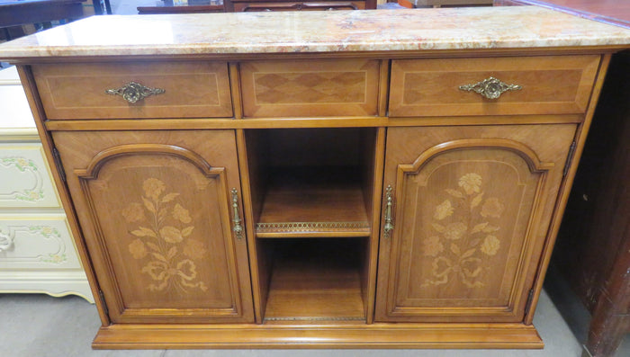 Wooden Cabinet with Marble Top