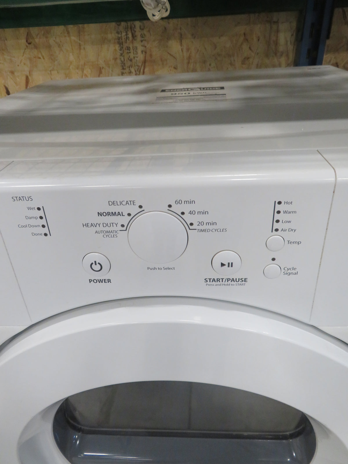 27"W Electric Front Load Dryer in White
