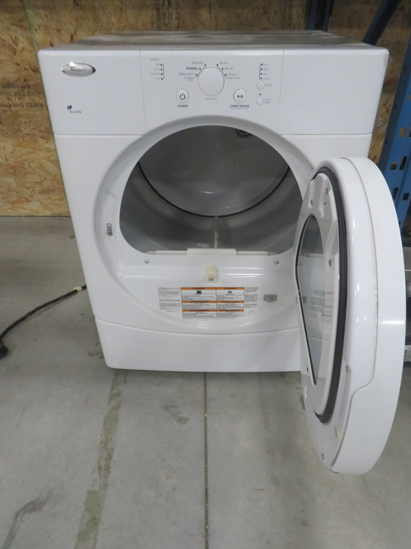 27"W Electric Front Load Dryer in White