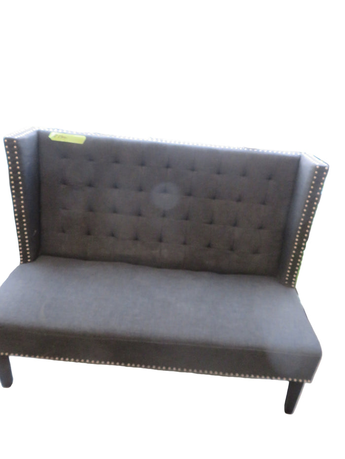 54"W Stylish High-Back Tufted Seat With Nail head Trim