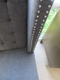 54"W Stylish High-Back Tufted Seat With Nail head Trim