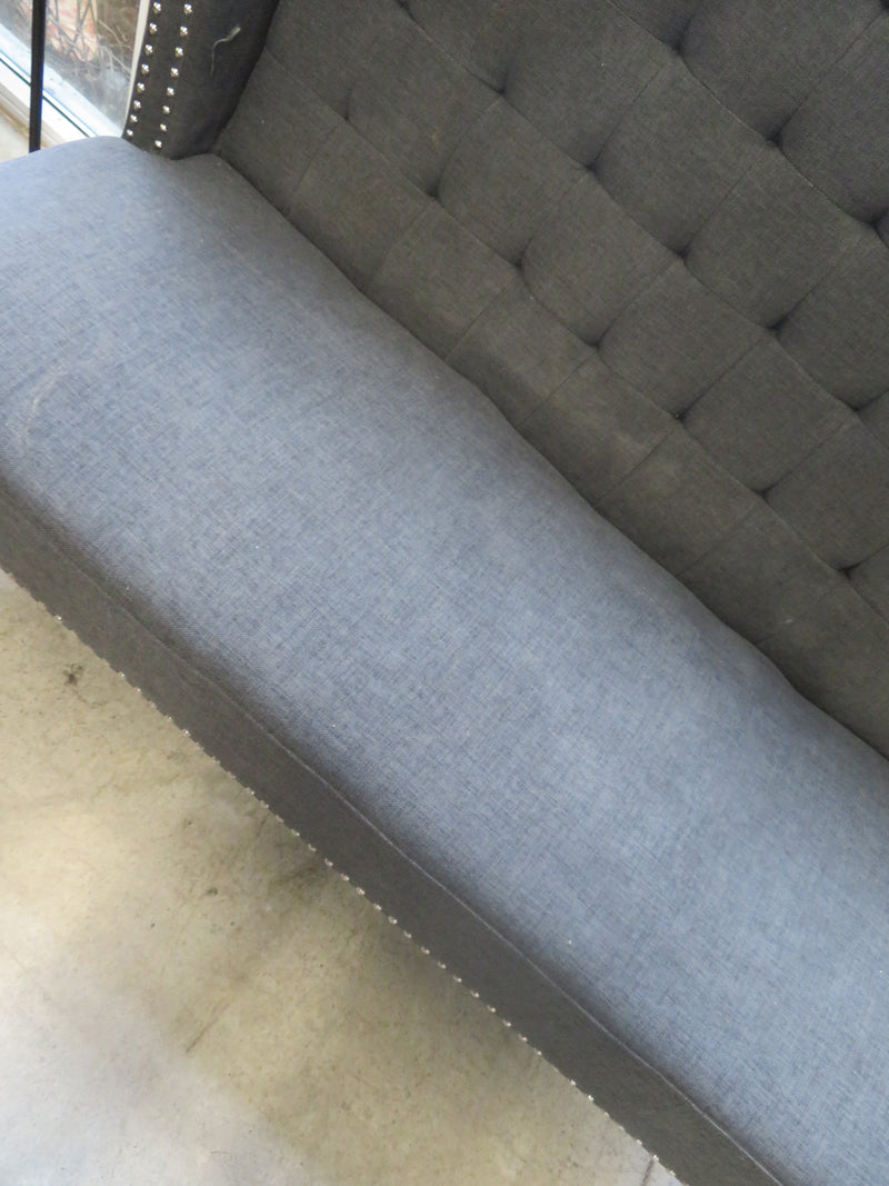 54"W Stylish High-Back Tufted Seat With Nail head Trim