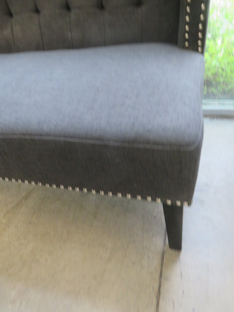 54"W Stylish High-Back Tufted Seat With Nail head Trim