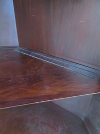 22"W 1-Piece Solid Wood Corner China Cabinet with Glass Doors