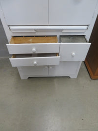 34.5"W 1-Piece Vintage Country Kitchen Cabinet