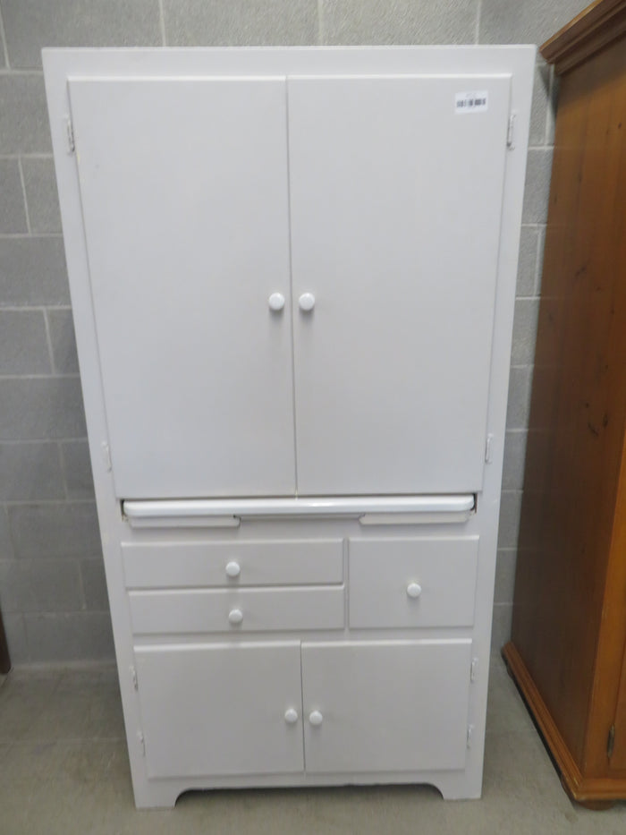 34.5"W 1-Piece Vintage Country Kitchen Cabinet