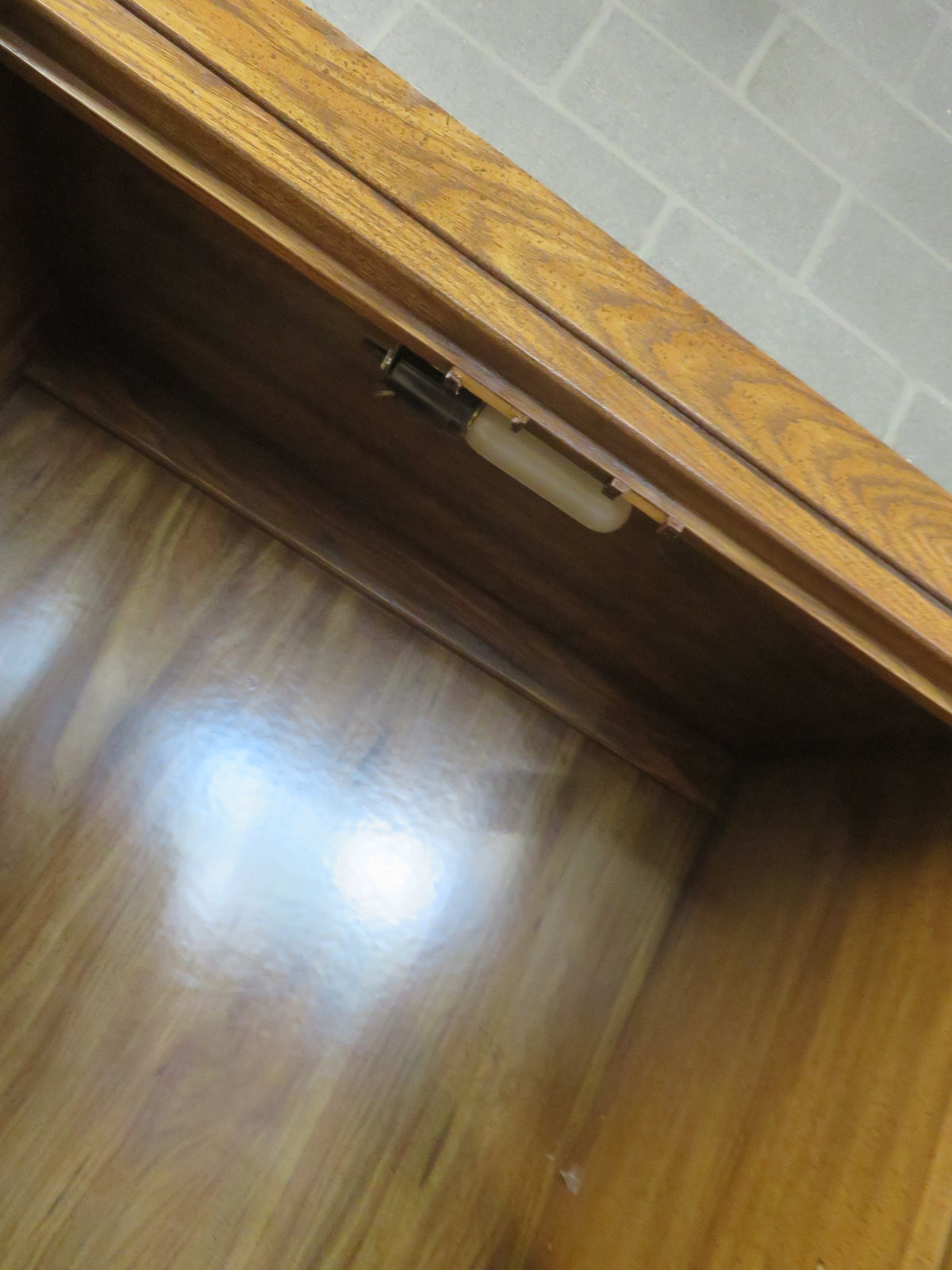32"W Vintage Wood Display Hutch