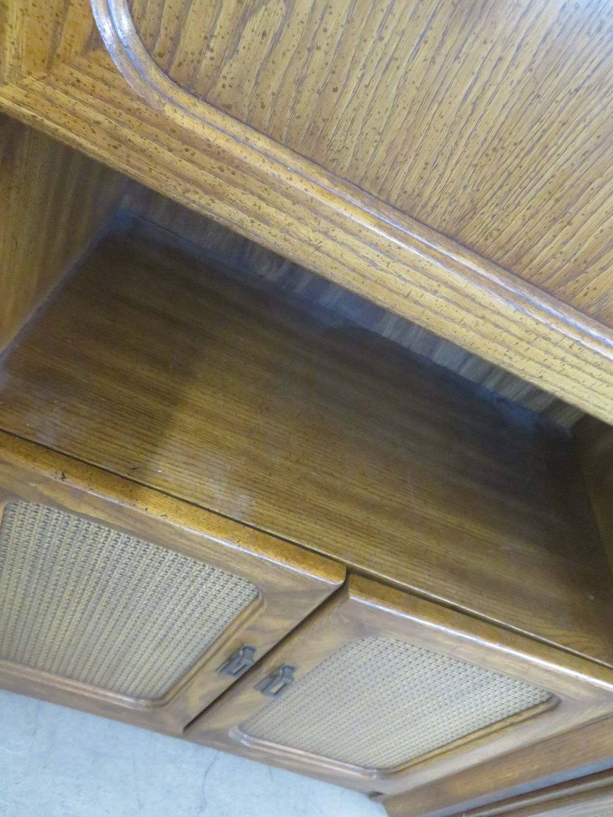 32"W Vintage Wood Display Hutch