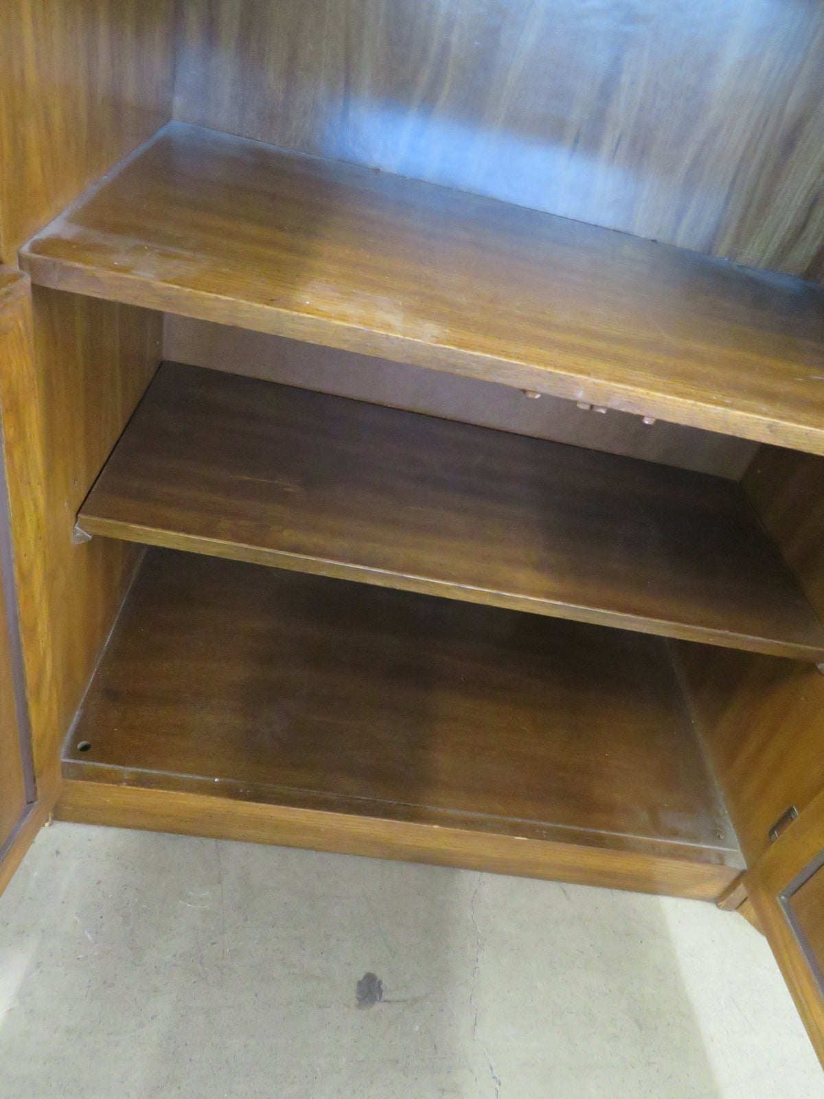 32"W Vintage Wood Display Hutch