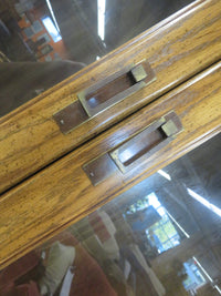 32"W Vintage Wood Display Hutch