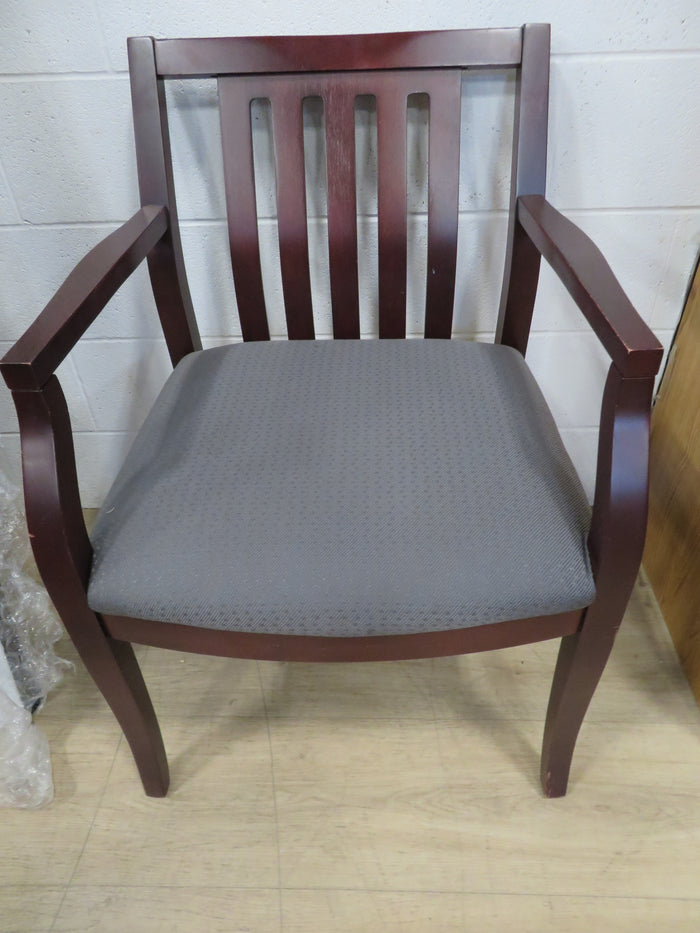 Wooden Guest Chair with Fabric Seat