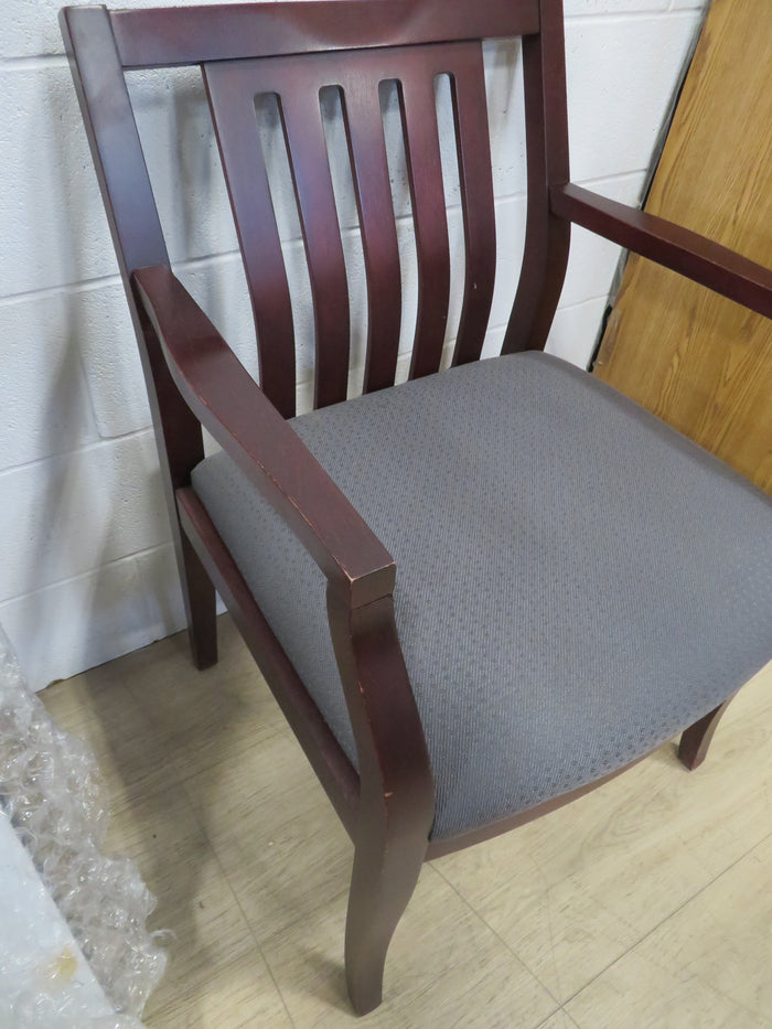 Wooden Guest Chair with Fabric Seat