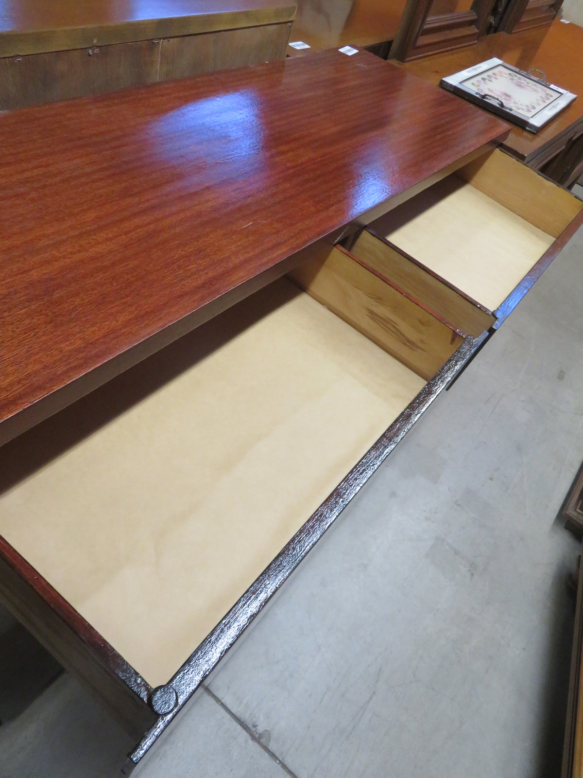 54"W 8-Drawer Wooden Dresser