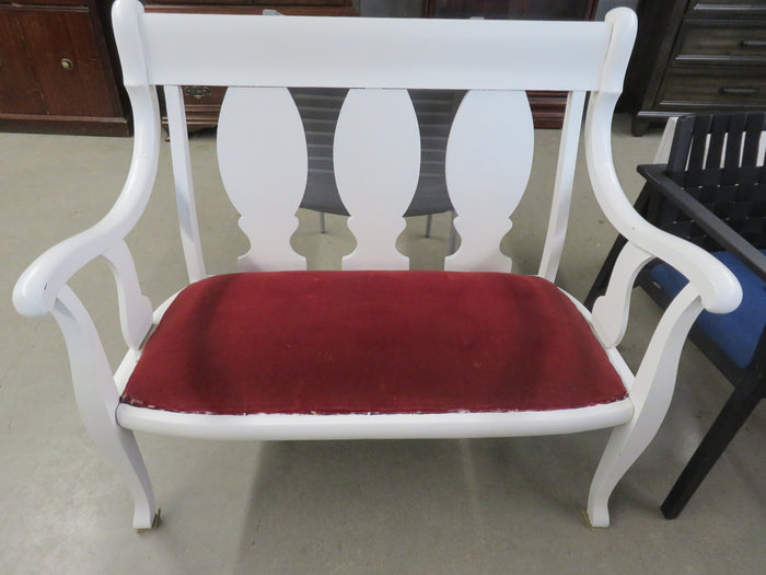 White Painted Wooden Bench