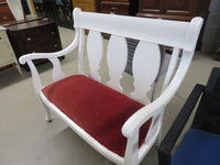 White Painted Wooden Bench