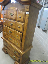 44"W Antique-Style Wooden Dresser