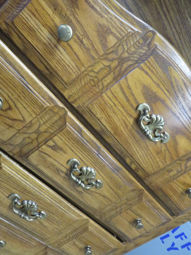 44"W Antique-Style Wooden Dresser