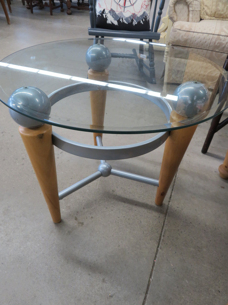 Glass Top Round Coffee Table