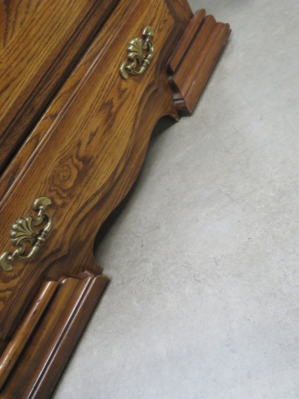 44"W Antique-Style Wooden Dresser