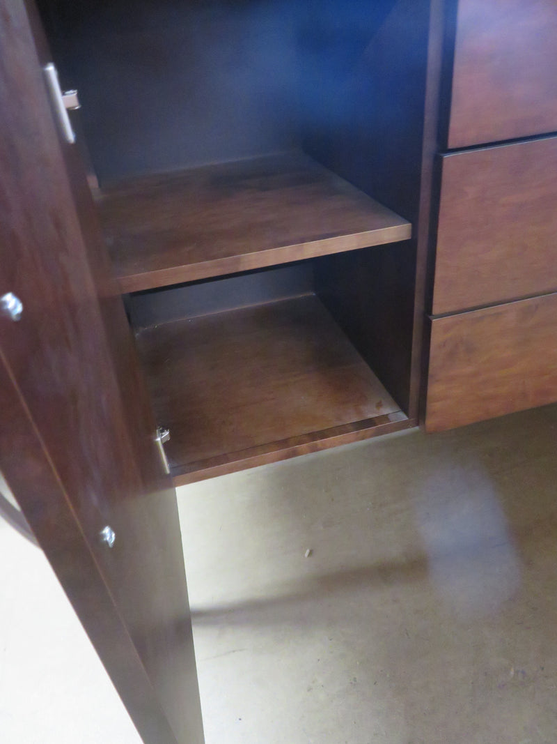 63"W 5-Drawer Wood  Dresser