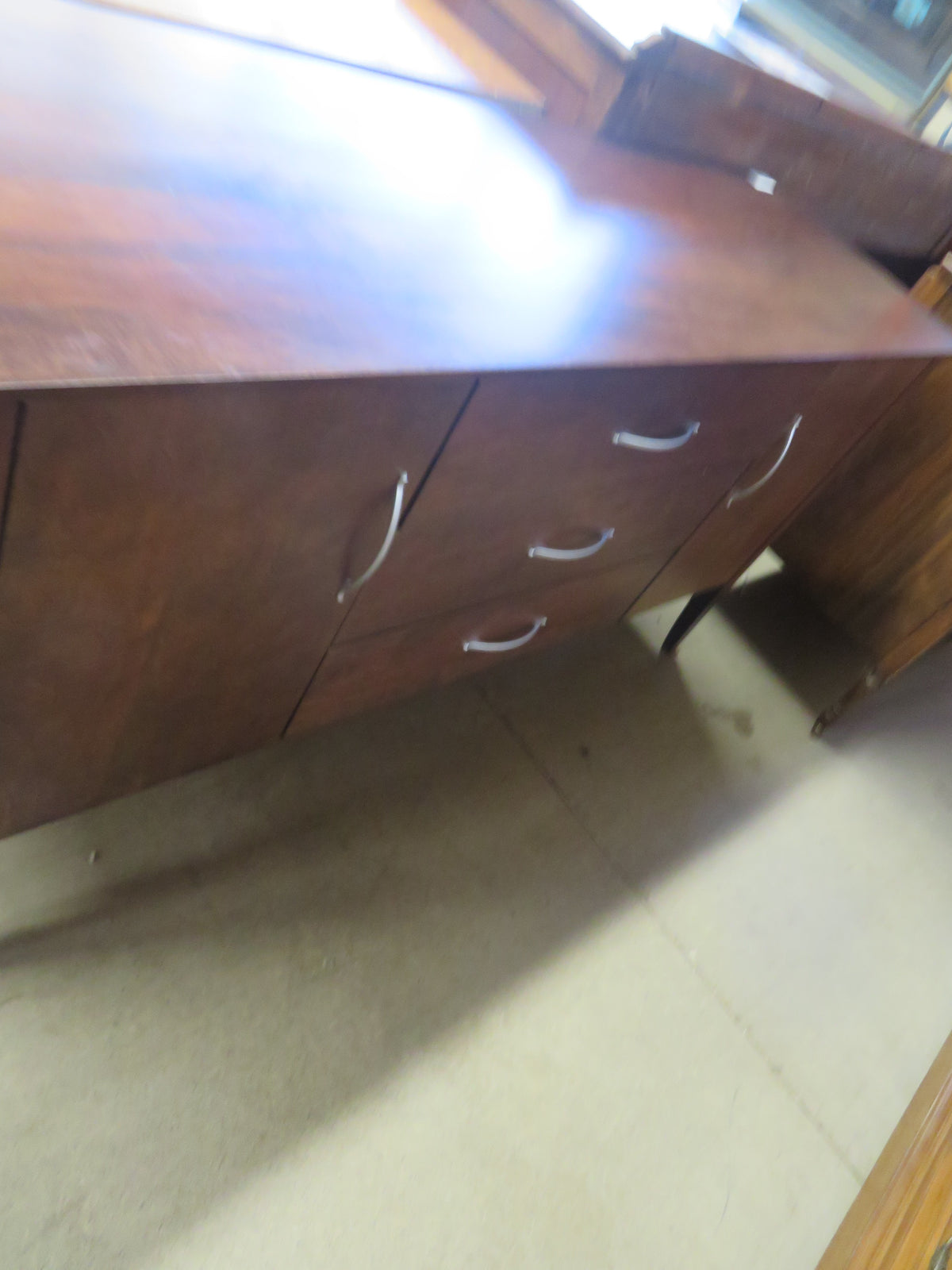 63"W 5-Drawer Wood  Dresser