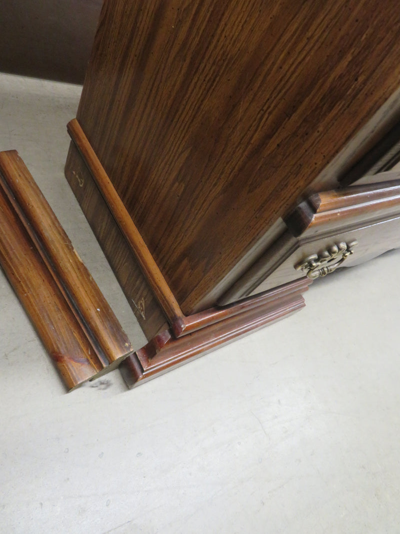 65"W Antique-Style 8-Drawer Wood  Dresser