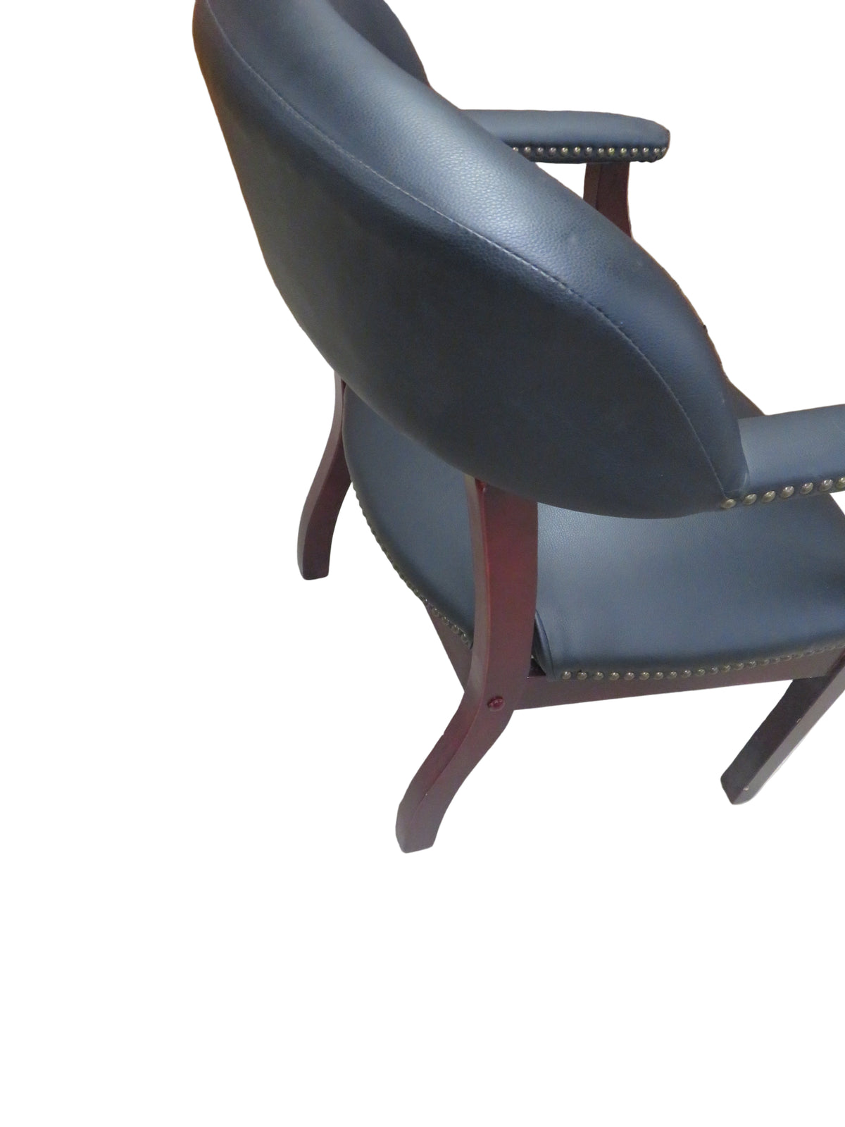 24"W Black Leather Chair