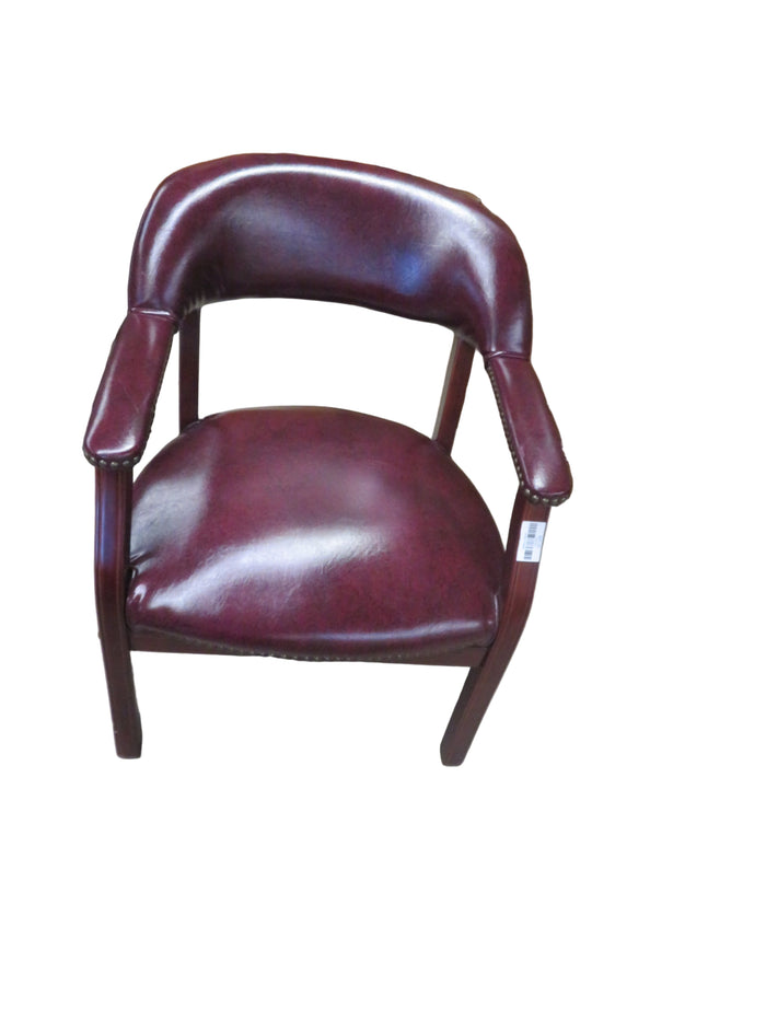 24"W Cheery Leather Chair