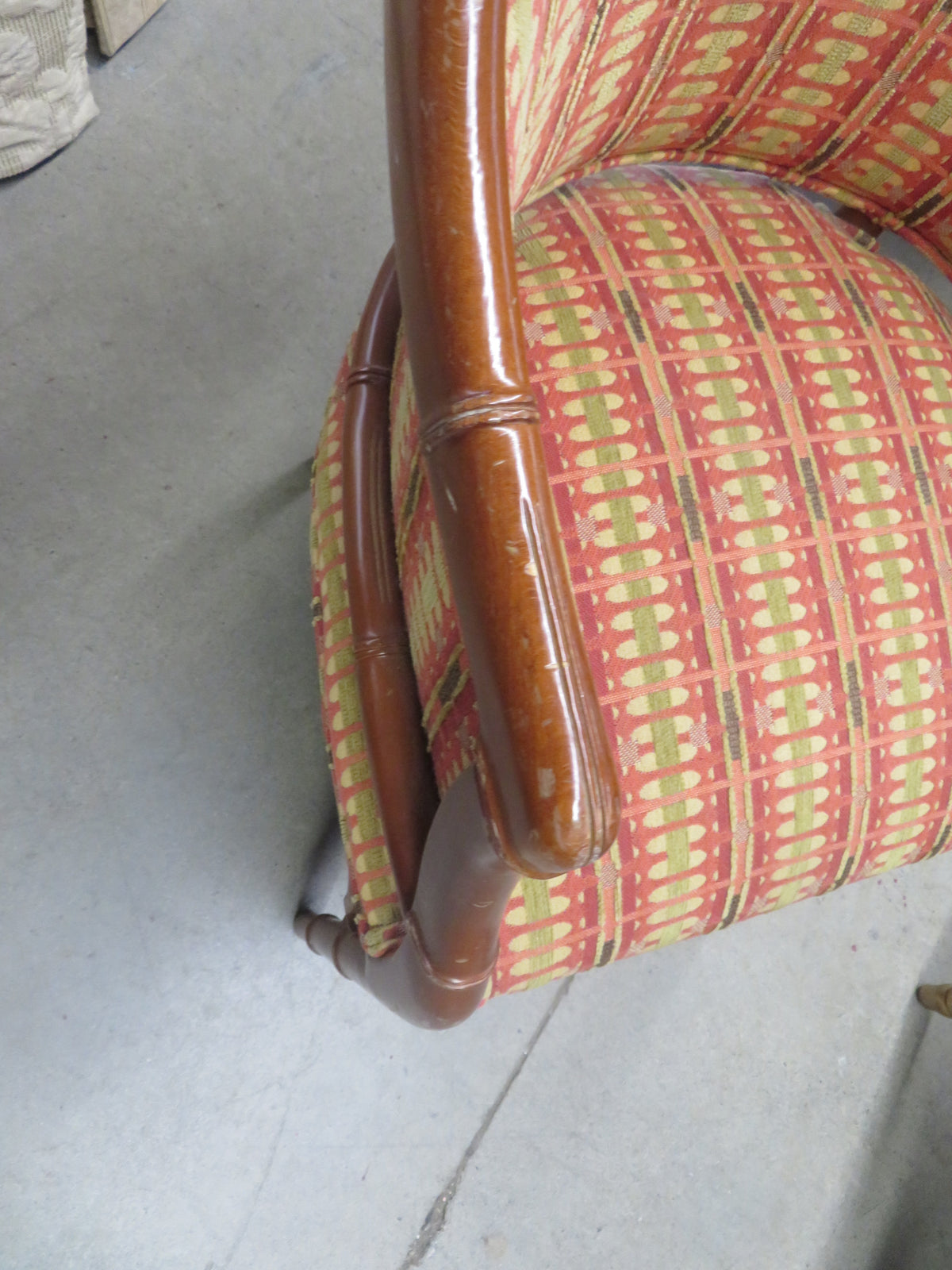 22"W Wooden Cushioned Chair