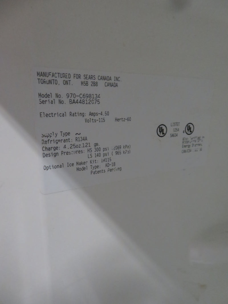 30"W Stainless Steal Fridge/Freezer with Upper Freezer Drawer