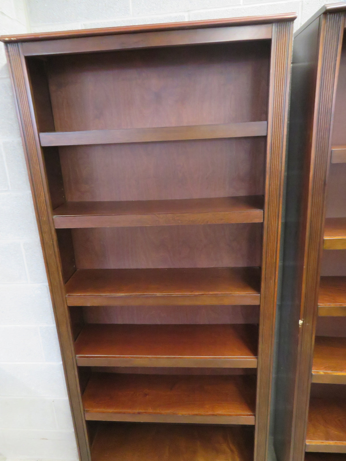 Brown Six Shelve Bookcase