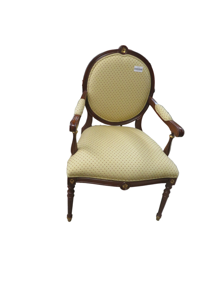 25"W Yellow Fabric Chair