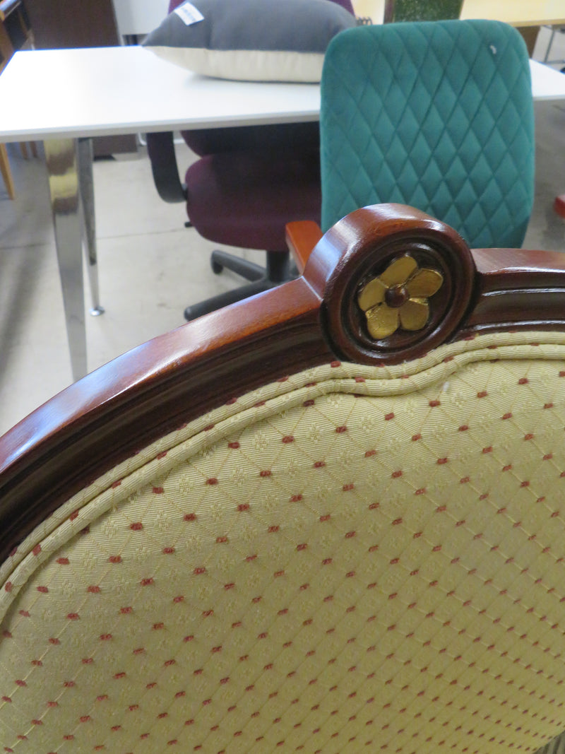 25"W Yellow Fabric Chair