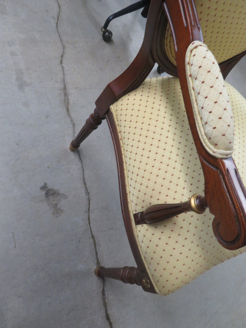 25"W Yellow Fabric Chair