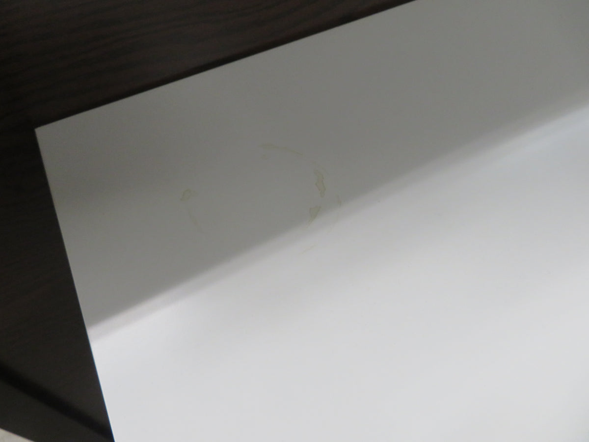 56"W White Wooden Office Table