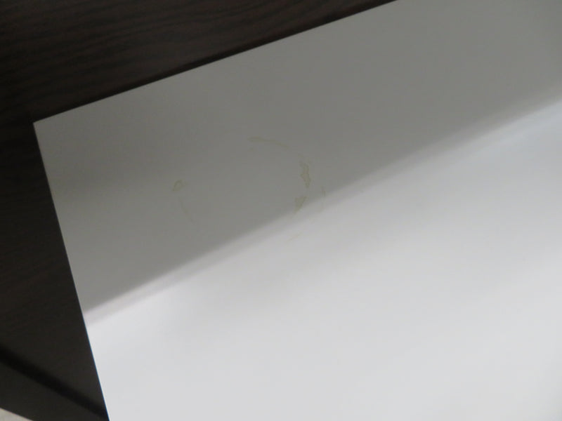 56"W White Wooden Office Table