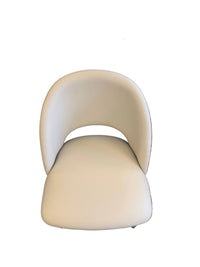 22 Inch White Minimalist Side Chair