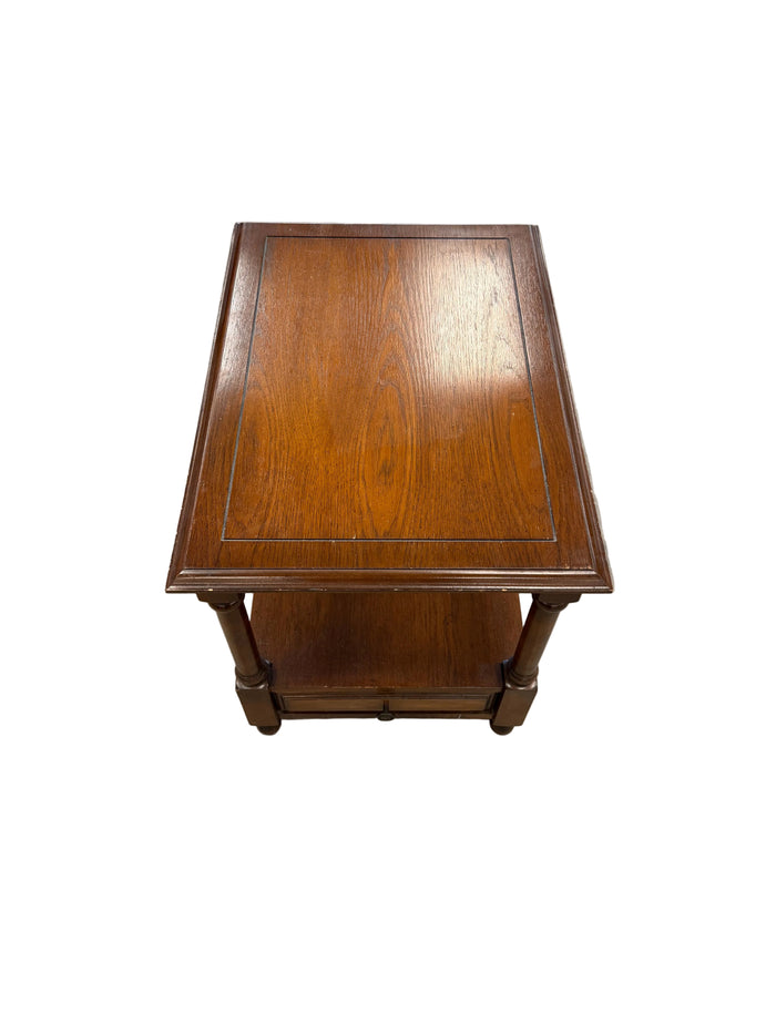 25 Inch Wooden Side Table